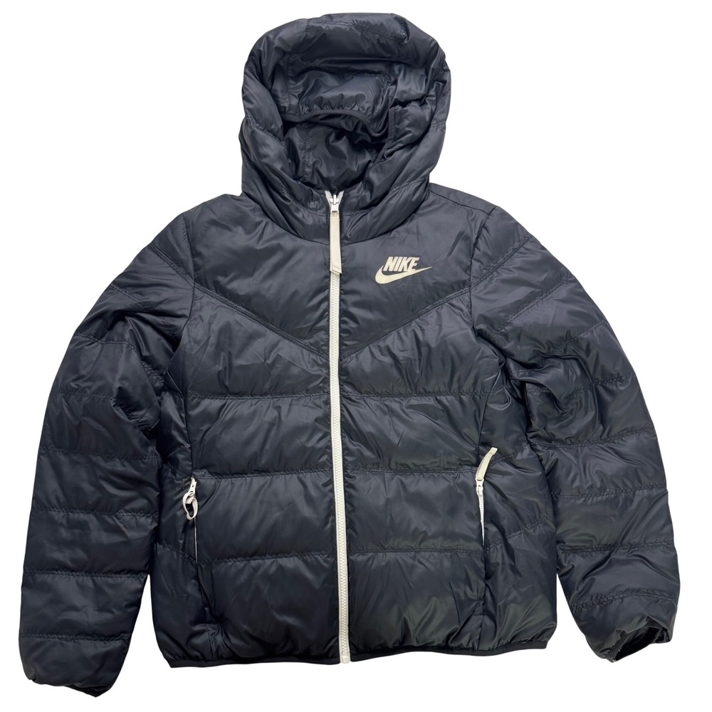 Nike Sportswear Windrunner Down Fill Puffer Jacket Black Reversible Women Small
